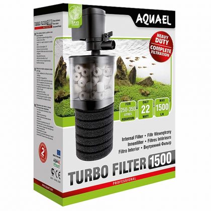 Aquael Filter Turbo 1500 N v2 –  Aquarium Innenfilter bis 350 Liter