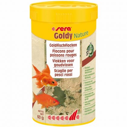 sera Goldy Nature – Flockenfutter für Goldfische, 50ml/100ml/250ml/10l