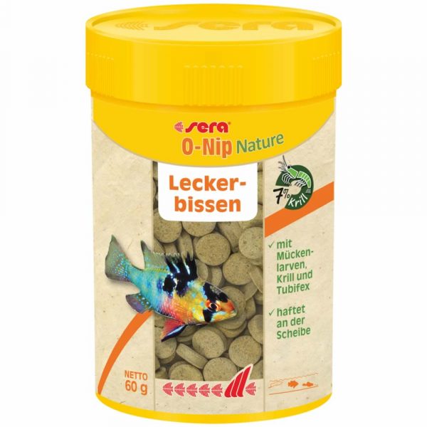 sera O-Nip Nature, Zierfischfutter, Hafttabletten, Krill