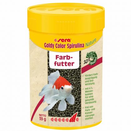 sera Goldy Color Spirulina Nature – Farbfutter für Goldfische mit Spirulina, 50ml/100ml/250ml